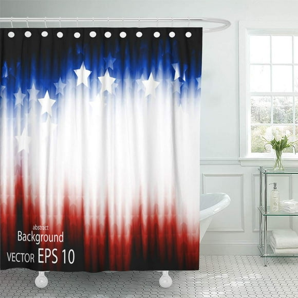 LB 4th of July Independence Day Patriotic Shower Curtain American Flag Gnomes Red Blue Star Shaped USA Flag Shower Curtains for Bathroom Decorations 60x72 inches Waterproof Polyester Fabric LB 4th of July Independence Day Patriotic Shower Curtain American Flag Gnomes Red Blue Star Shaped USA Flag Shower Curtains for Bathroom Decorations 60x72 inches Waterproof Polyester Fabric
